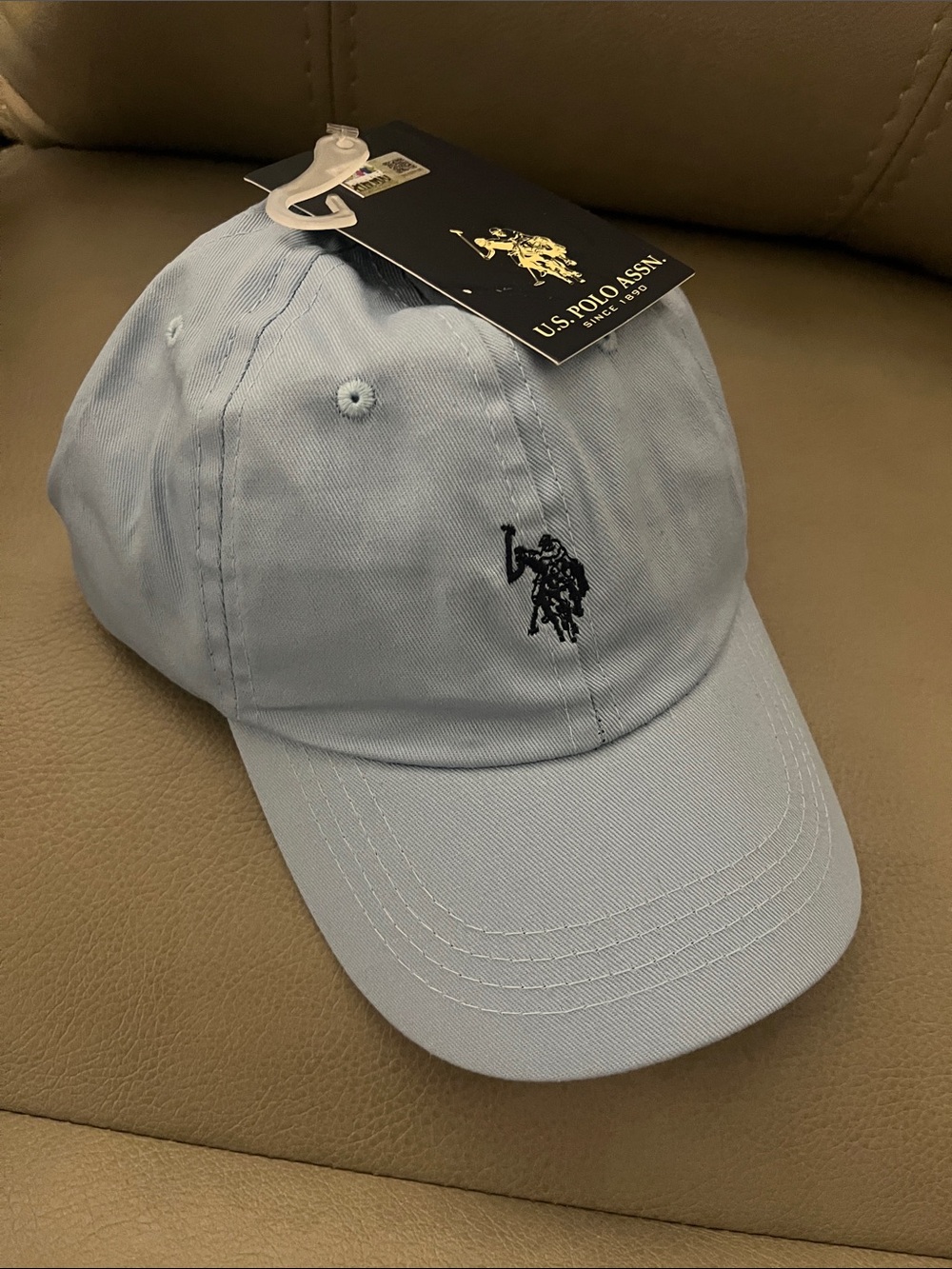 U.S. Polo Assn. Light Blue Cap with Black Logo